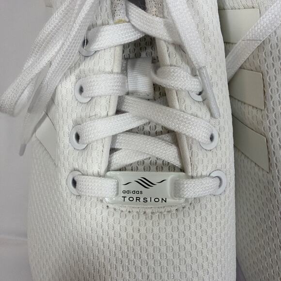 Adidas Flux Torsion All White Men 8 1/2 Athletic Comfort Gym Training Shoe - Picture 4 of 8